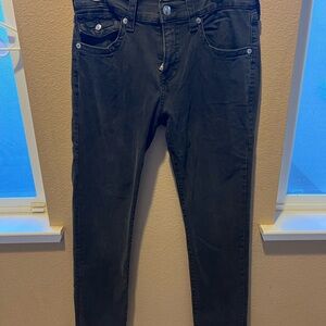 True Religion Rocco Relaxed Skinny Jeans in Black